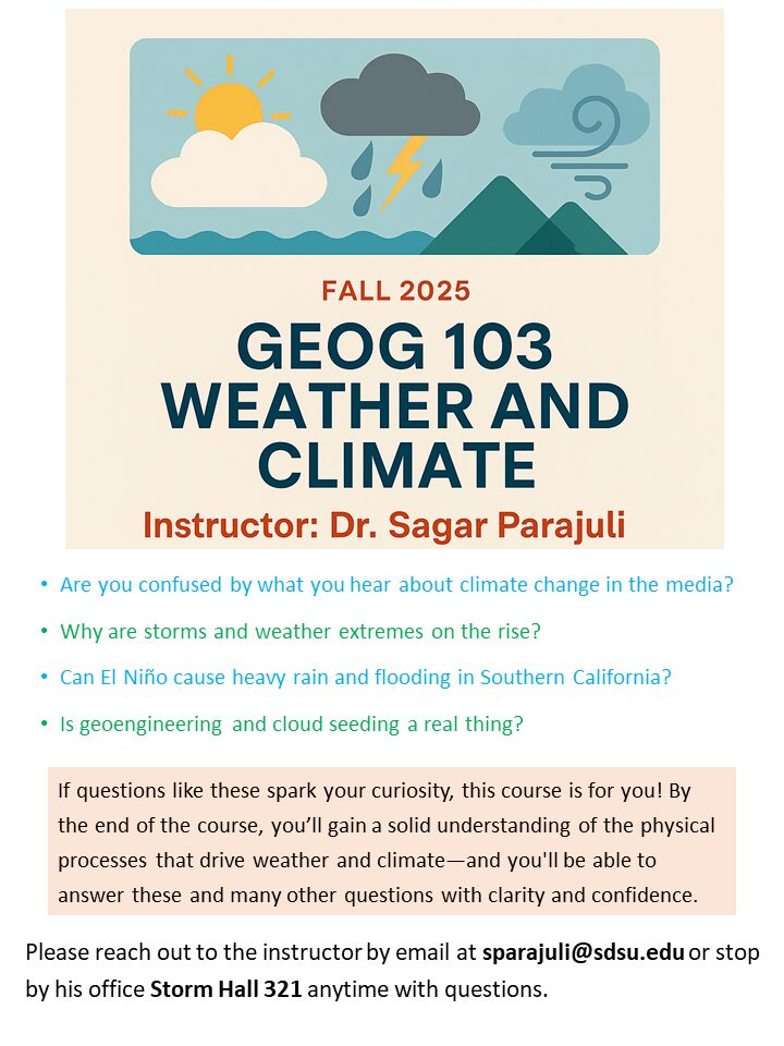 weather and climate courses SDSU